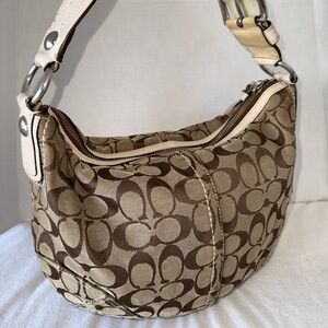 Coach Brown and Cream Hobo Bag